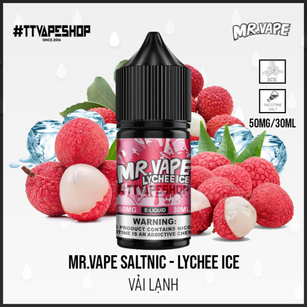 Mr Vape E-liquid 35MG-50MG/30ML- Lychee Ice – Vải Lạnh - Image 3
