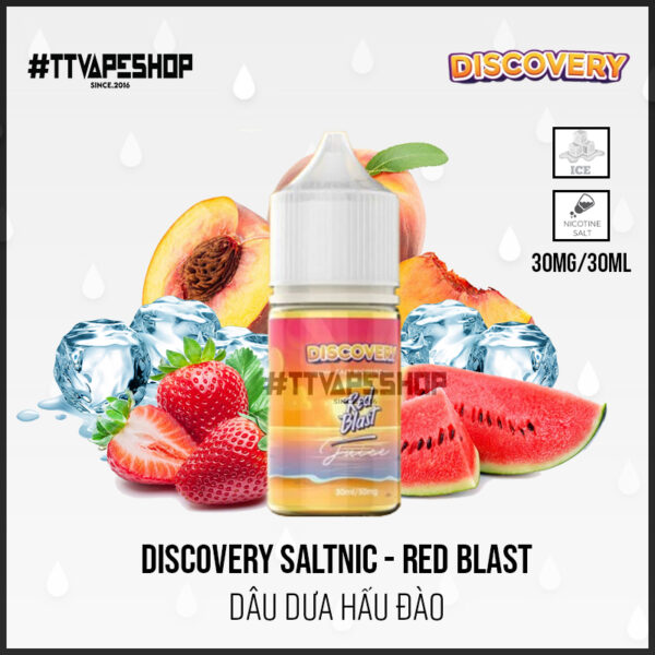 Discovery Saltnic 30mg/30ml Red Blast   Dâu Dưa Hấu Đào