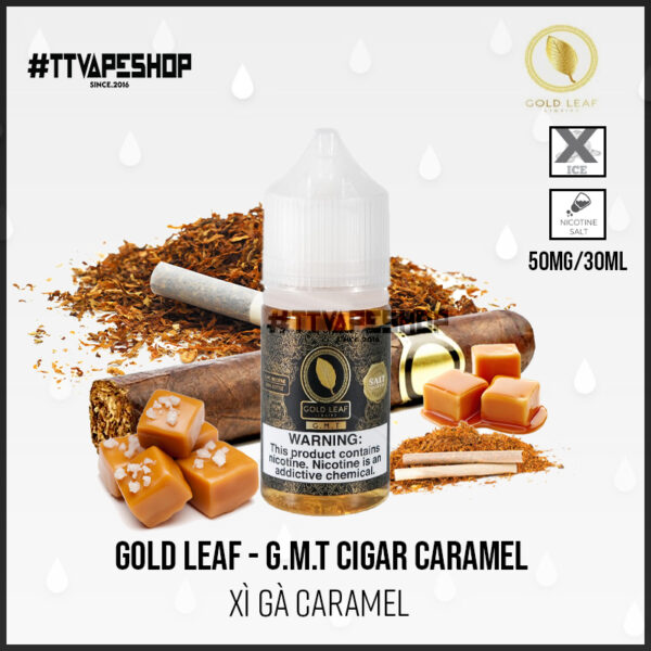 Gold Leaf 30mg/30ml – G.M.T – Xì Gà Caramel - Image 2