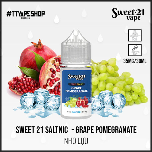 Sweet 21 Salt 35-50mg/30ml   Grape Pomegranate   Nho Lựu